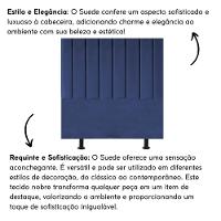 Cabeceira Estofada Cama Solteiro 100 Cm Lídia Suede E Frame azul Marinho - 5