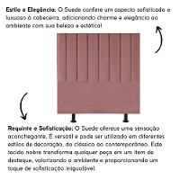 Cabeceira Estofada Cama Solteiro 90 Cm Lívia Suede E Frame rosé - 5