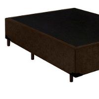 Cama Box Blindado Casal King Design Suede Marrom 138x188x40 - 3