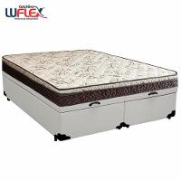 Cama Box Baú Queen Sintético Bipartido + Colchão Elegance Ortopédico Espuma D33 Extra Firme 158x198x63 Branco - 6