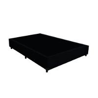 Cama Box Blindado Viúva King Design Suede Preto 128x188x40 - 1