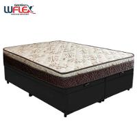 Cama Box Baú Queen Suede Bipartido + Colchão Elegance Ortopédico Espuma D33 Extra Firme 158x198x63 Preto - 6