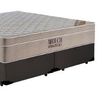 Cama Box Casal Sintético Bipartido + Colchão Ortobom Airtech Molas Ensacadas 138x188x65 Marrom - 5