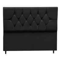 Cabeceira Cama Box Estofada Solteiro 90 Cm Suede Isabela preto - 1