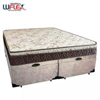 Cama Box Baú Queen Suede Bipartido + Colchão Elegance Ortopédico Espuma D33 Extra Firme 158x198x63 Bege - 6