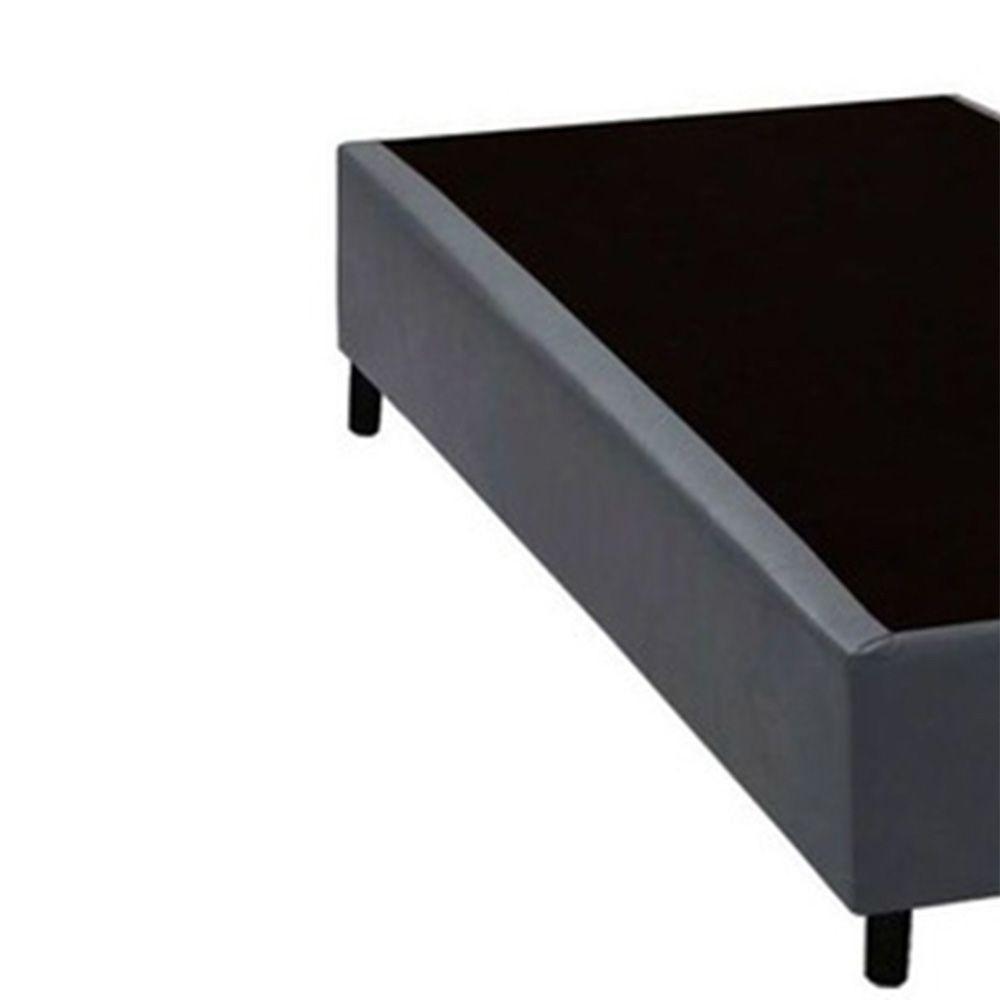 Cama Box Solteiro Extremo Reforçado Sintético King Design Cinza 88x188x40 - 2