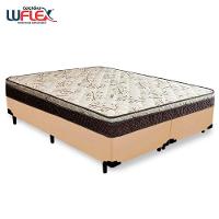 Cama Box Queen Bipartido Sintético + Colchão Elegance Ortopédico Espuma D33 Extra Firme 158x198x63 Bege - 6