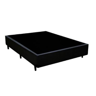 Cama Box Viúva Sintético King Design Preto 128x188x40