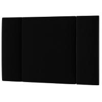 Cabeceira Estofada Cama Box Solteiro Com Led Star 90 Cm veludo Preto - 2