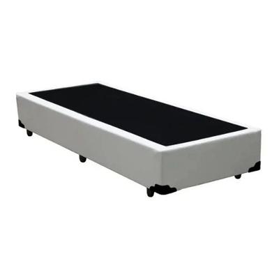 Cama Box Blindado Solteirão King Design Sintético Branco 96x203x40
