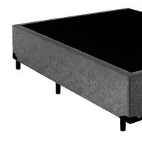 Cama Box Blindado Viúva King Design Suede Cinza 128x188x40 - 3