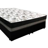 Cama Box Casal Sintético Bipartido + Colchão Ortobom Iso Dupla Face 138x188x60 Preto - 7