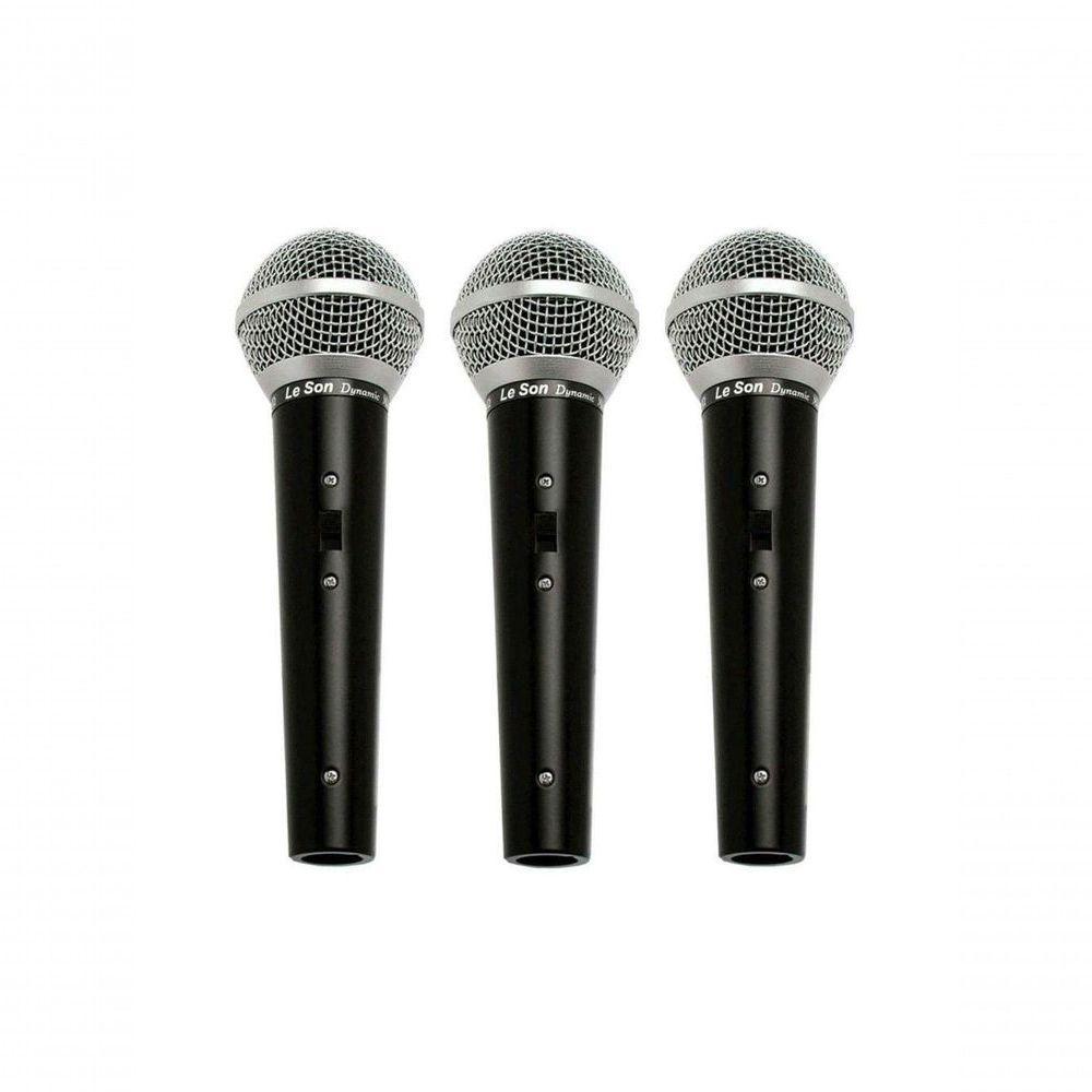 Microfone Ls 50 Dinamico Kit Com 3 Unidades - 1