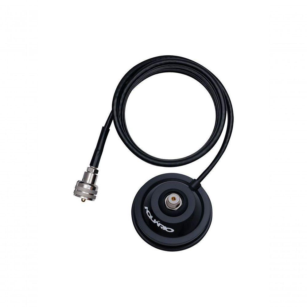 Suporte Magnetico Para Antena Movel Aquario M-700k Base Magnetica Com Cabo Rg058 De 4 Metros - 1