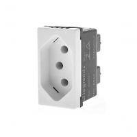 Tomada 2p+t 10a 250v B. Parafuso 1m Branca 615040bc - 1