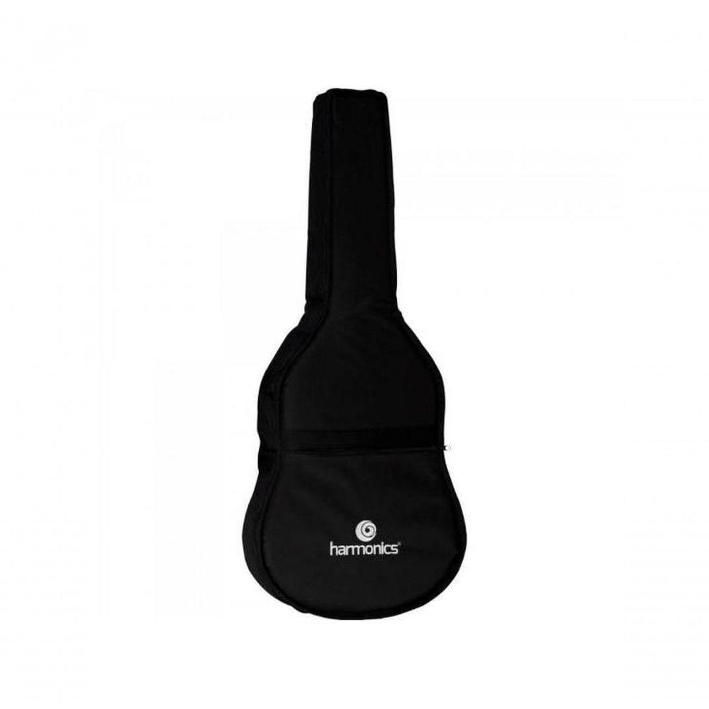 Capa Para Violão Folk Harmonics Nylon Luxo Preta - 1