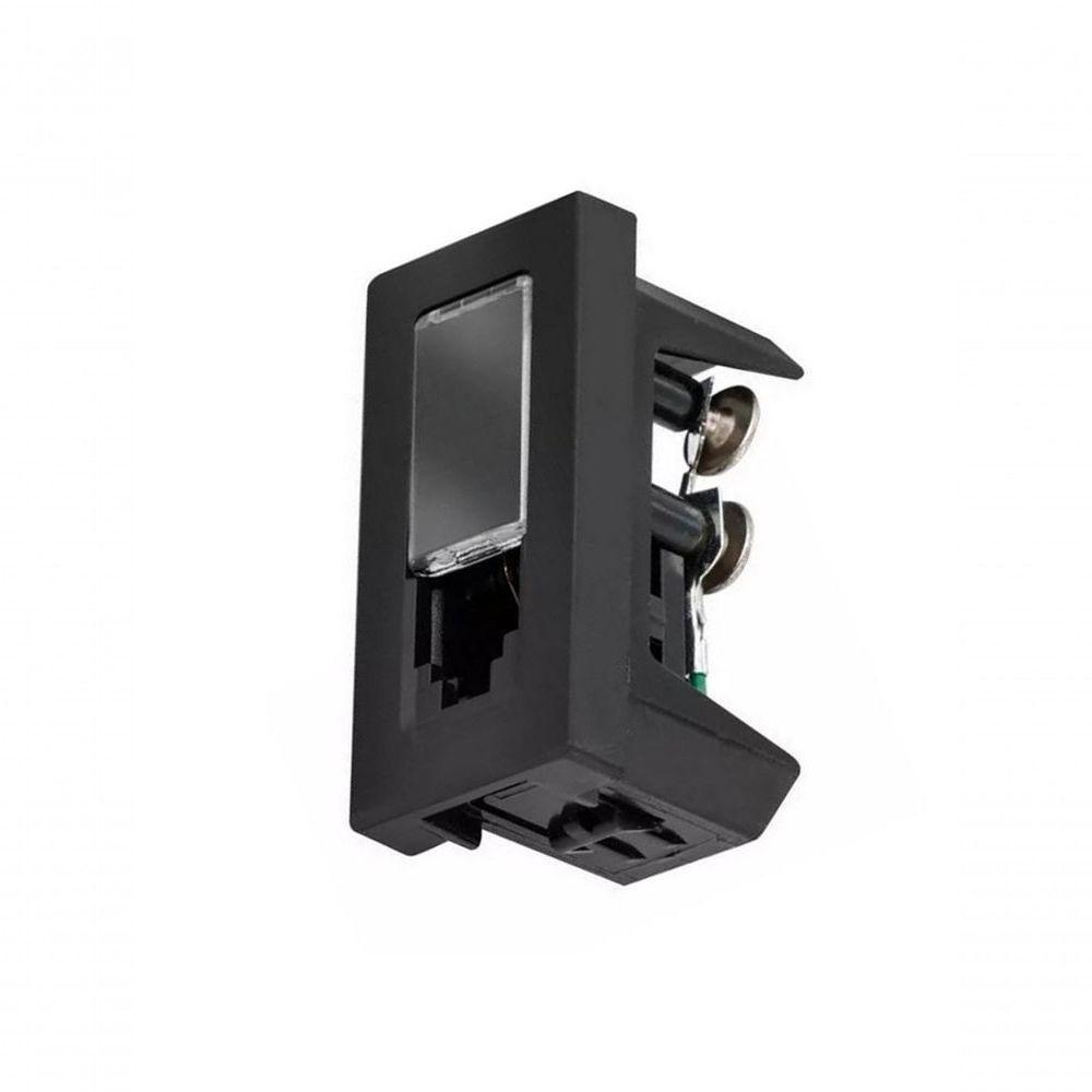 Tomada Telefone Rj11 4 Fios 1m Preta 615010pt - 1