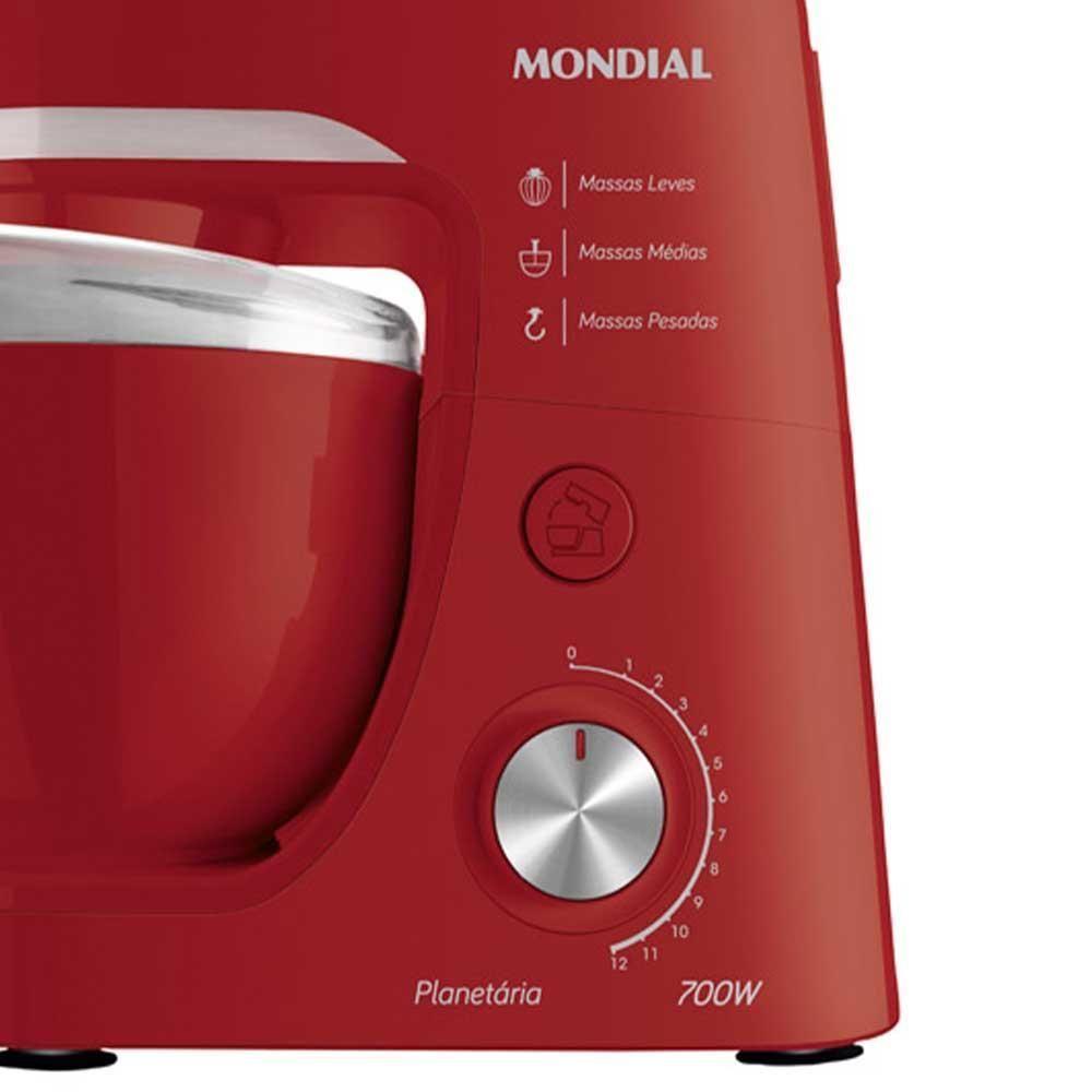 Batedeira Planetária Bp-03 Mondial C/12 Vel Vermelha - 2