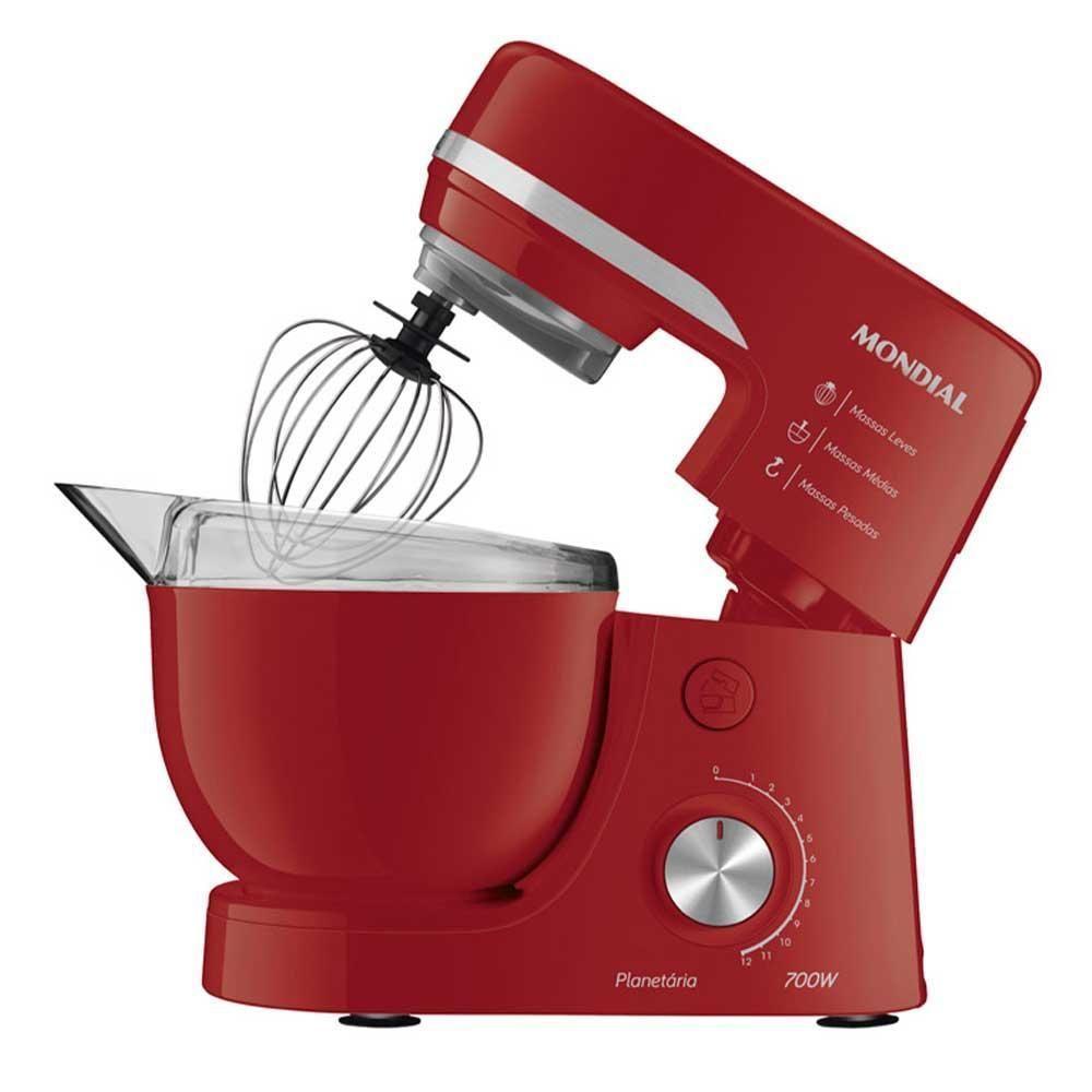Batedeira Planetária Bp-03 Mondial C/12 Vel Vermelha - 4