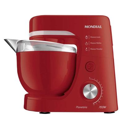 Batedeira Planetária Mondial BP-03 4,5L 700W 12 Velocidades Vermelho 110V