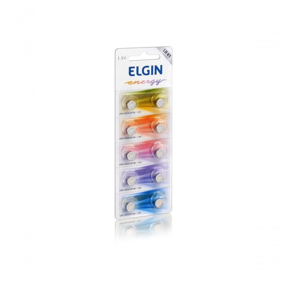 Bateria Alcalina Elgin Lr41 Com 10 Unidades. - 1