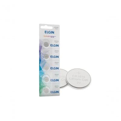Bateria Botao De Litio Elgin Cr1616 Cartela Com 5