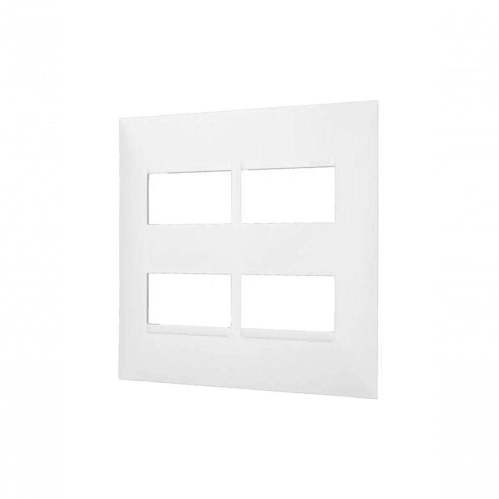 Placa 2+2 Postos Separados 4x4 Branca 618514bc - 1
