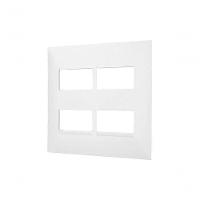 Placa 2+2 Postos Separados 4x4 Branca 618514bc - 1