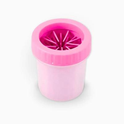 Copo Limpador Rosa De Pata De Cachorros Médios E Pequenos