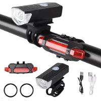 Kit Bike Farol Frontal + Traseiro Ultra Led Usb Recarregável - 7