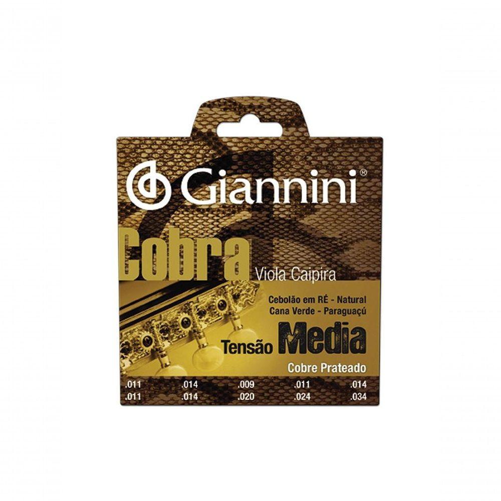 Corda Viola Caipira Giannini Gesvm Media Cobre Prateado - 1