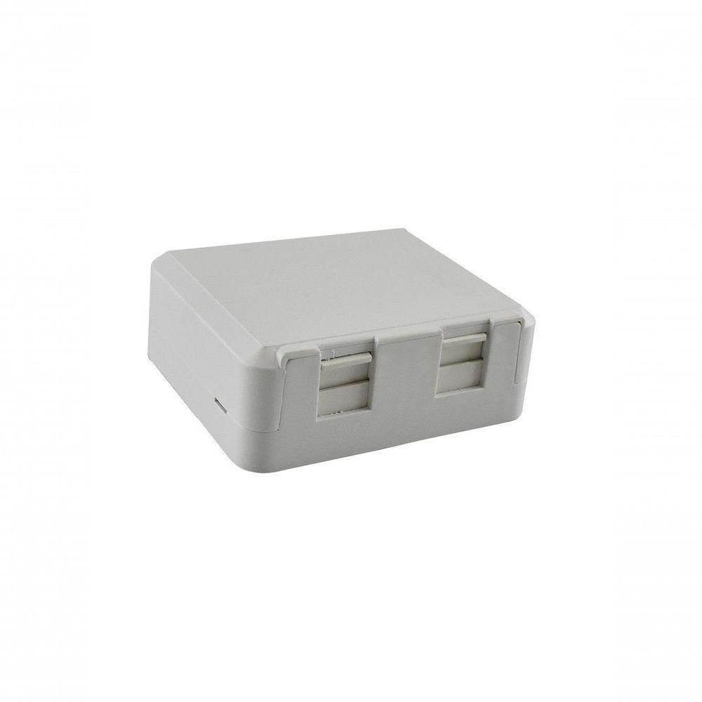 Caixa Sobrepor Multitoc Para Keystone 2 Entradas Branca - 1
