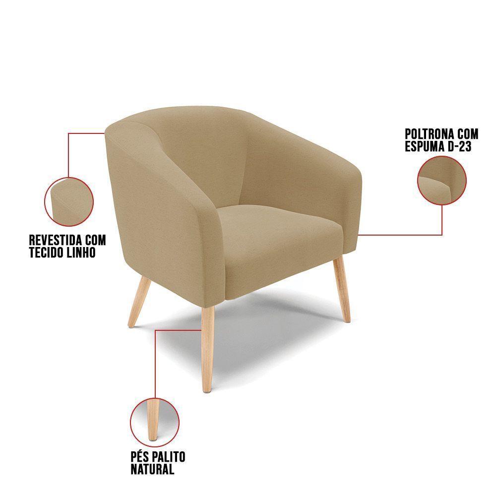 Kit 01 Namoradeira 02 Lugares E 01 Poltrona A32 Palha - 4