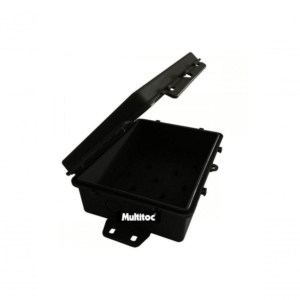 Caixa Hermetica Multitoc Vedada 14,5x10,5x7,0 Completa Preta - 3