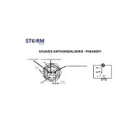 Botao On-off Nwt Com Led Azul 19mm 220V 3a 12v Prata - 3