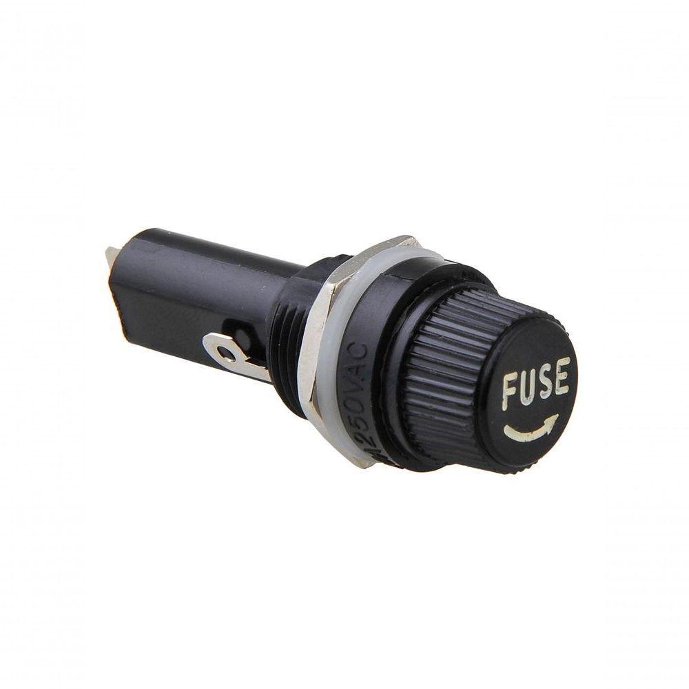 Porta Fusivel De Vidro 5x20mm Preto - 1