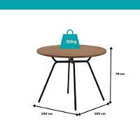 Conjunto Sala De Jantar 4 Cadeiras Verona Carraro Freijó Grafite Preto - 5