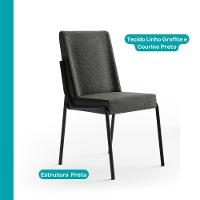 Conjunto Sala De Jantar 4 Cadeiras Verona Carraro Freijó Grafite Preto - 7