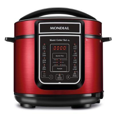 Panela De Pressão Elétrica Mondial Master Cooker Red Pe-39 Panela Elétrica Pressão-220v-vermelho-inox