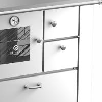 Fogão A Lenha Master Branco Chapa De Alumínio N°02 Esq - 2