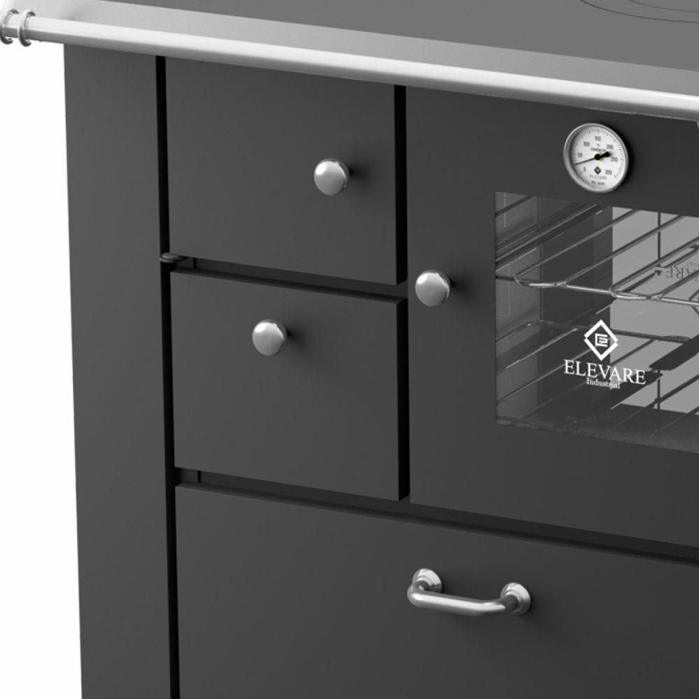 Fogão A Lenha Master Preto Chapa De Ferro Fundido N°01 Dir - 2