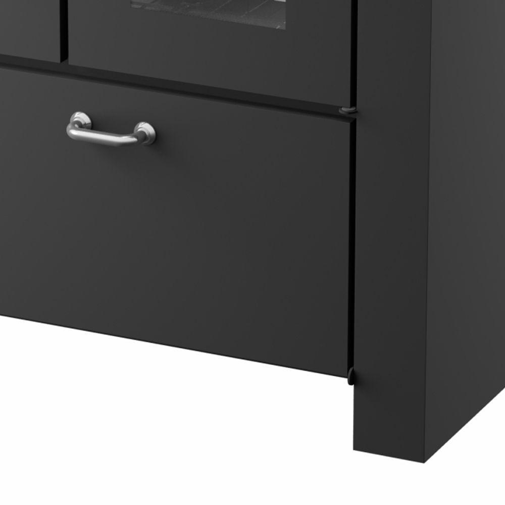 Fogão A Lenha Master Preto Chapa De Ferro Fundido N°01 Dir - 3