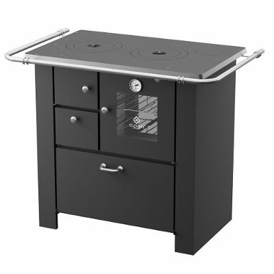 Fogão a Lenha Elevare Industrial Master N° 01 Direito com Chapa em Ferro Fundido Preto