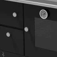 Fogão A Lenha Elegance Master Preto Chapa Aluminio N°01 Dir - 2