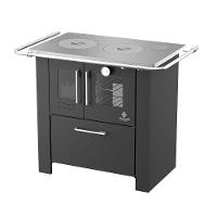 Fogão A Lenha Cheff Preto Chapa De Alumínio N°02 Dir - 1