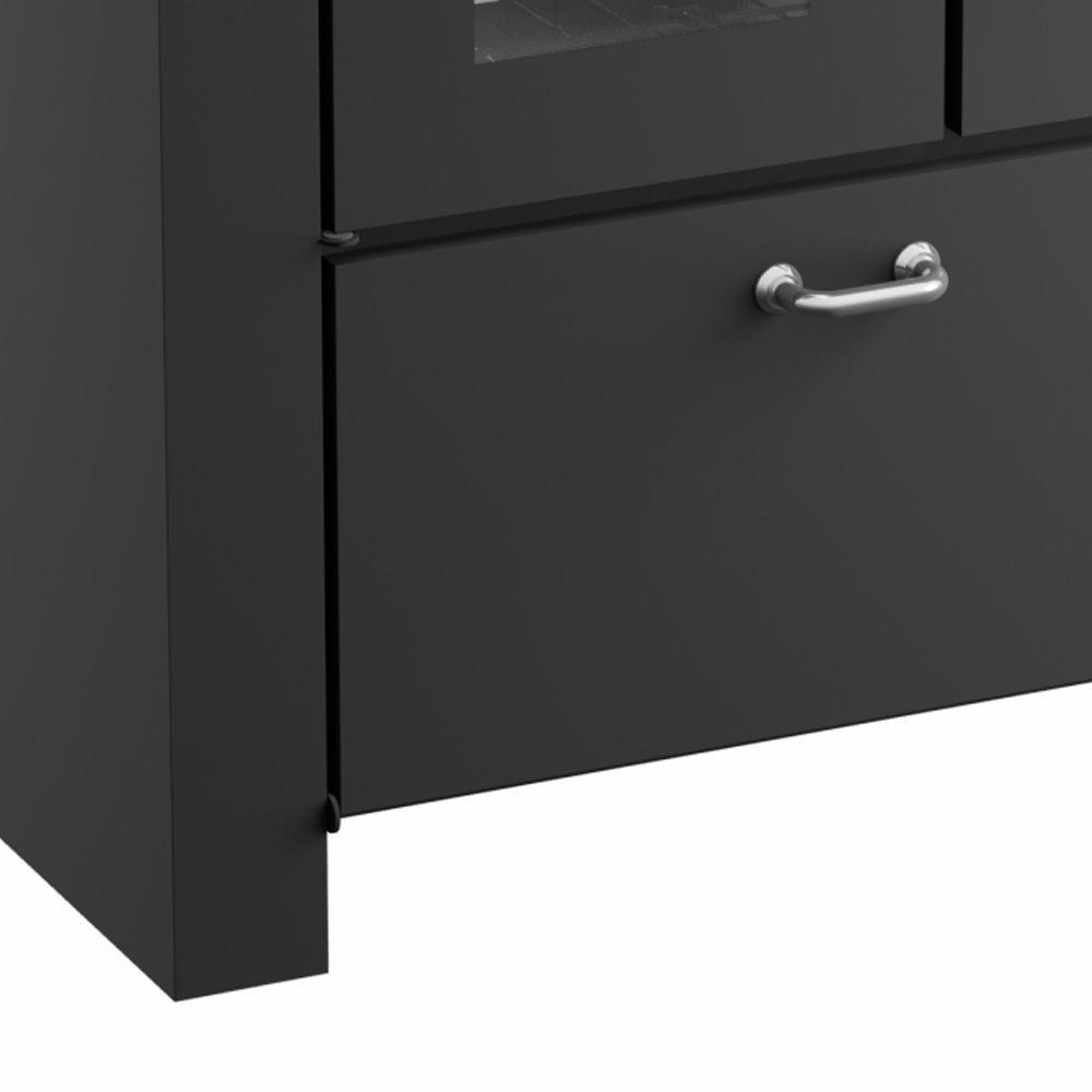 Fogão A Lenha Master Preto Chapa De Alumínio N°02 Esq - 3