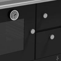 Fogão A Lenha Elegance Master Preto Chapa De Ferro N°01 Esq - 2