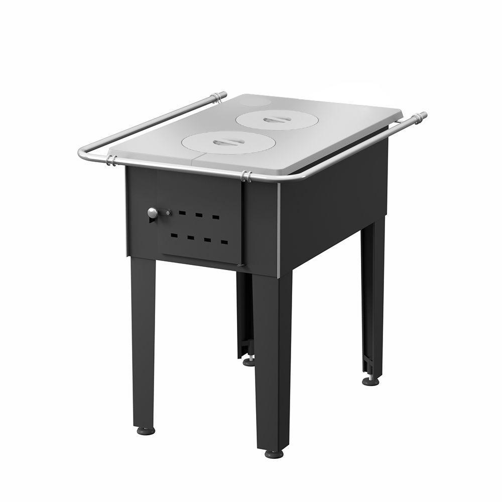 Fogão A Lenha Campeiro Preto Chapa De Alumínio N°01 Esq - 1