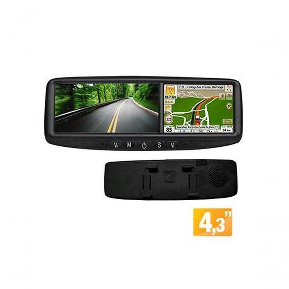 Espelho Retrovisor Com Monitor Orbe Om43gps-c 4,3 Polegadas - 1