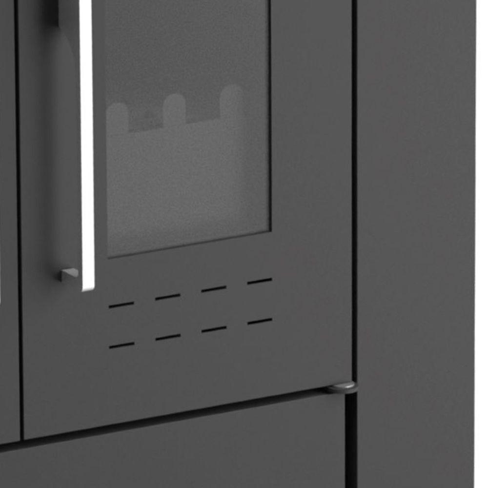 Fogão A Lenha Cheff Preto Chapa De Alumínio N°02 Esq - 4